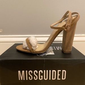 Misguided Entry Block Heeled Sandals